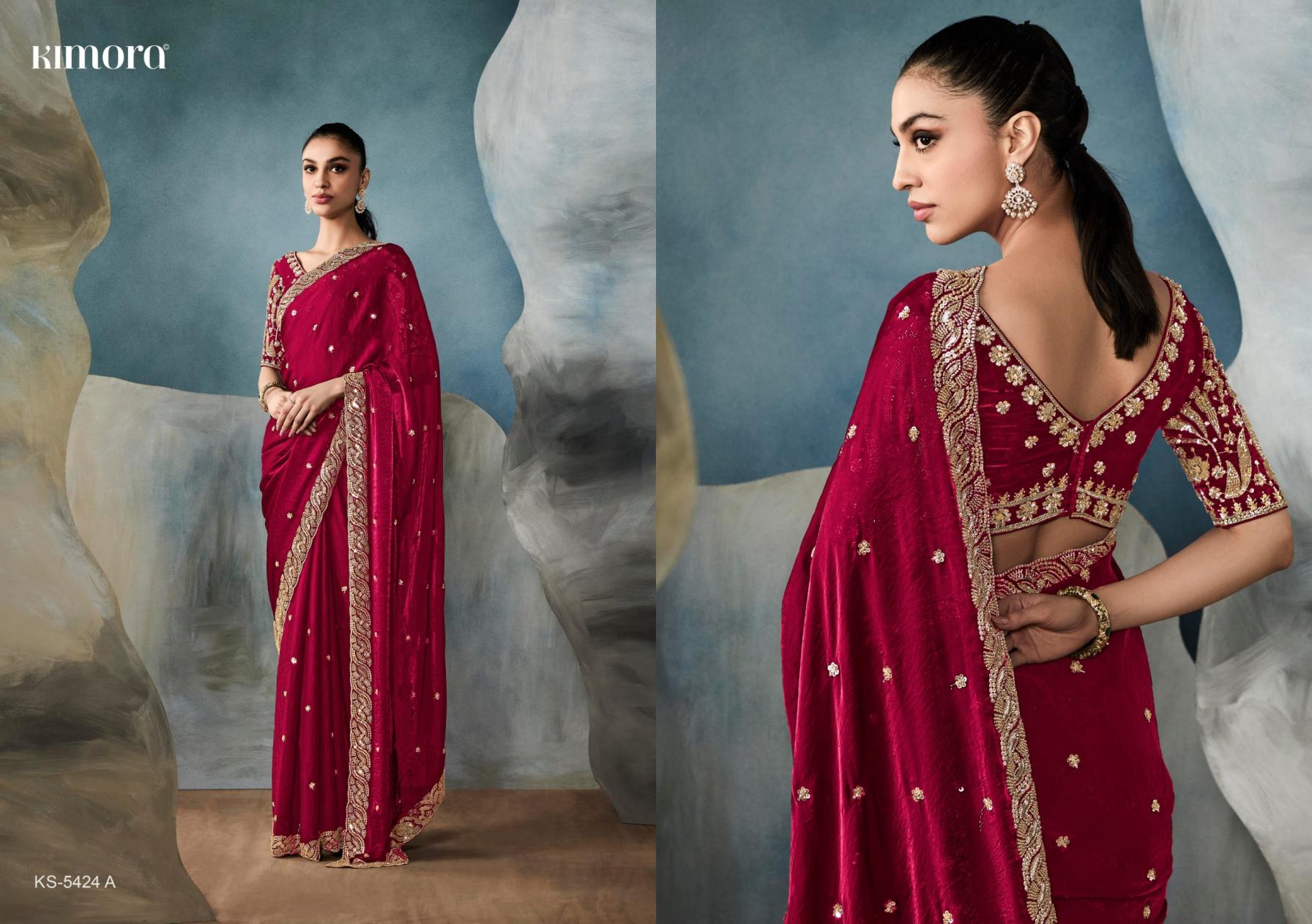 ICONIC 5424 BY KIMORA NET ORGANZA EXCLUSIVE DESIGNER SAREES 