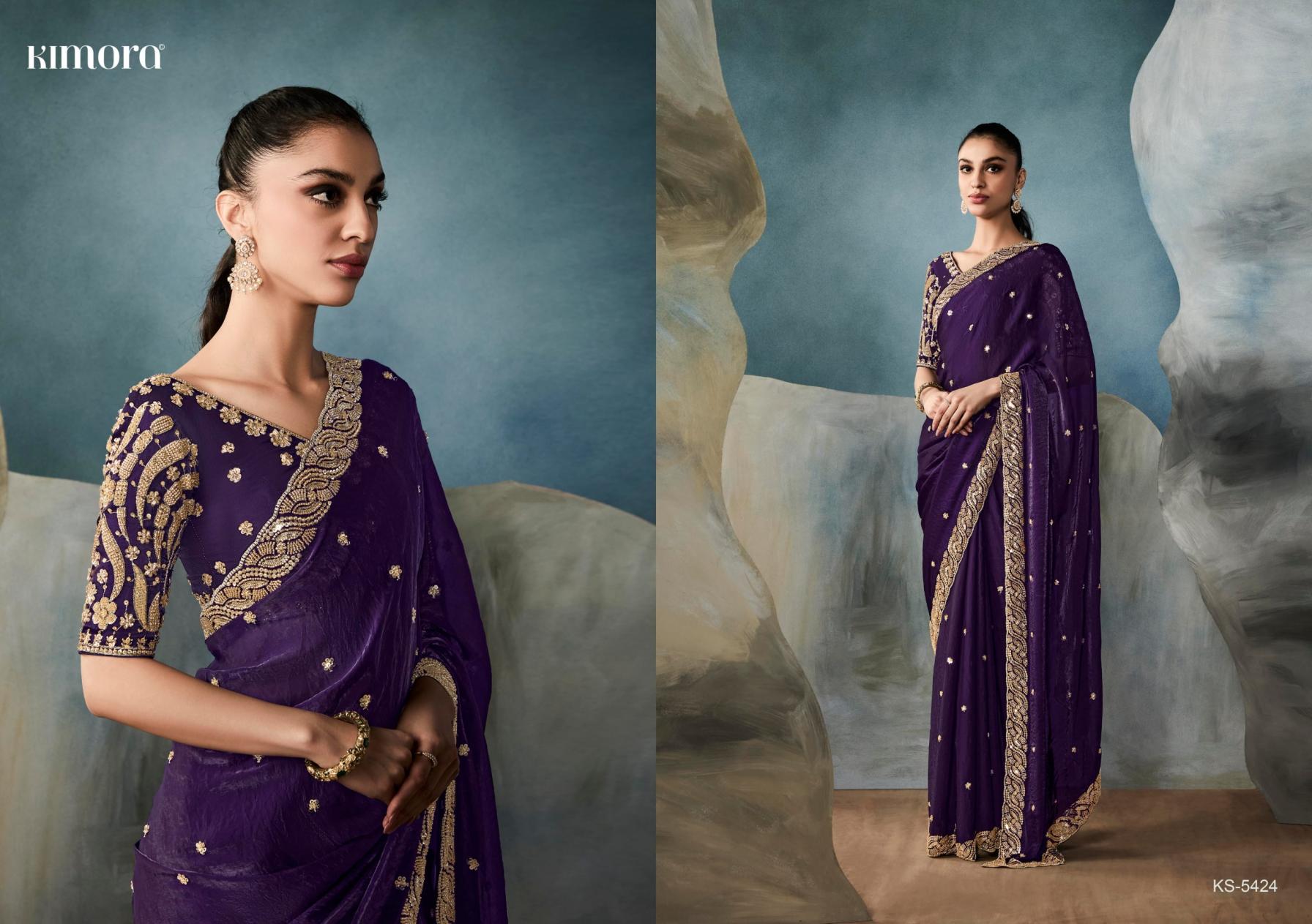 ICONIC 5424 BY KIMORA NET ORGANZA EXCLUSIVE DESIGNER SAREES 
