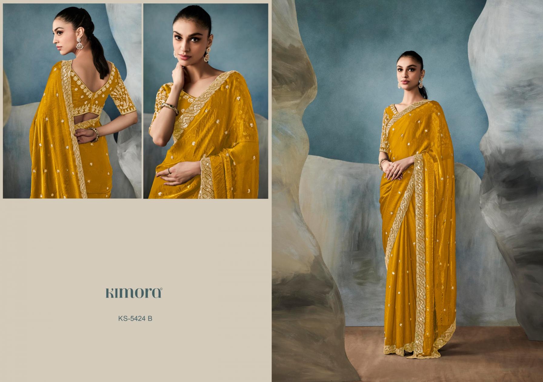 ICONIC 5424 BY KIMORA NET ORGANZA EXCLUSIVE DESIGNER SAREES 