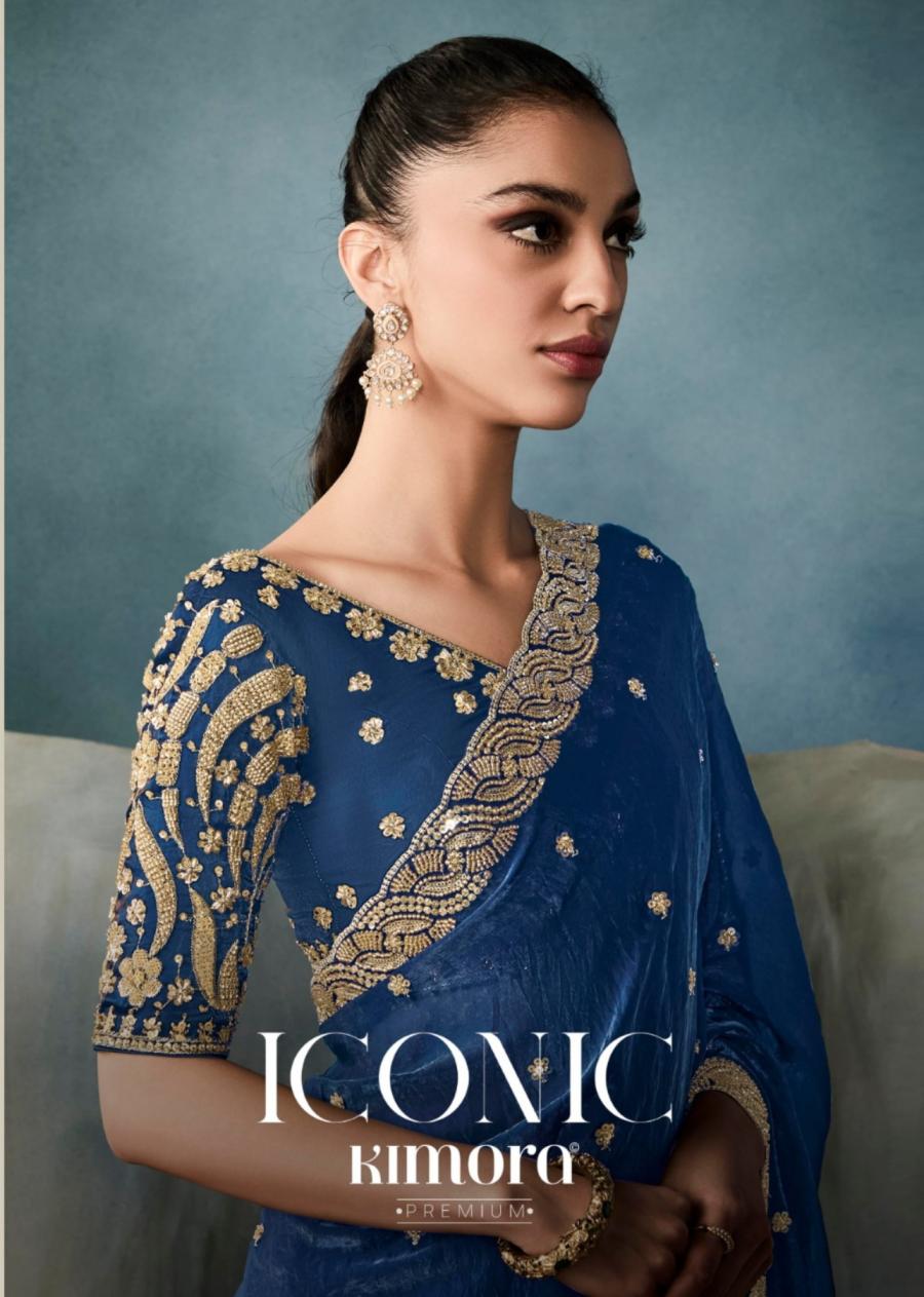 ICONIC 5424 BY KIMORA NET ORGANZA EXCLUSIVE DESIGNER SAREES 