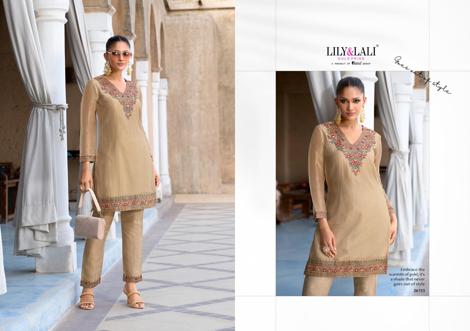 MULAQAT BY LILY & LALI SIMMER SILK FULL STITCH CLASSIC CO-ORD ONLINE 