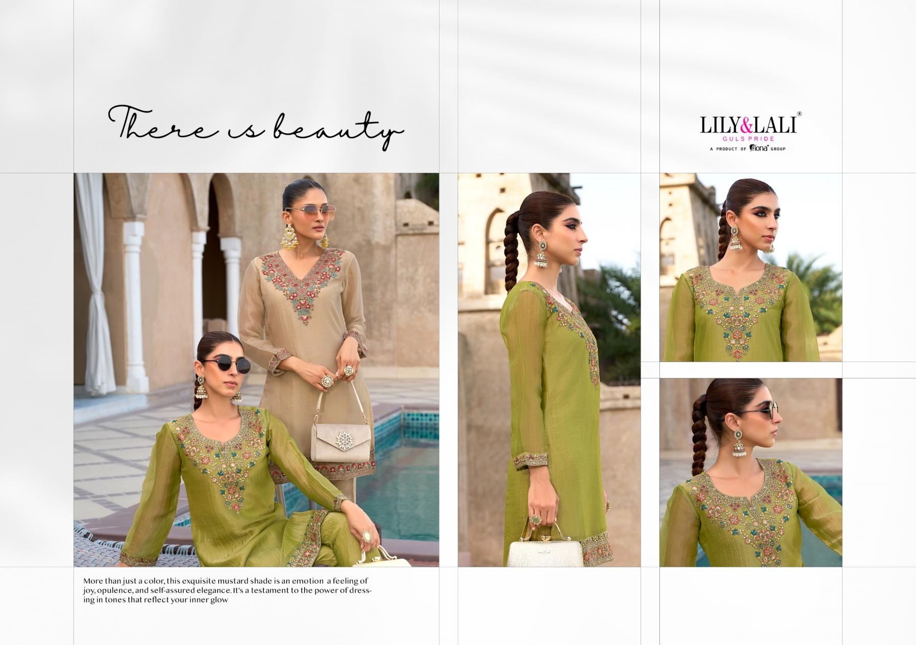MULAQAT BY LILY & LALI SIMMER SILK FULL STITCH CLASSIC CO-ORD ONLINE 