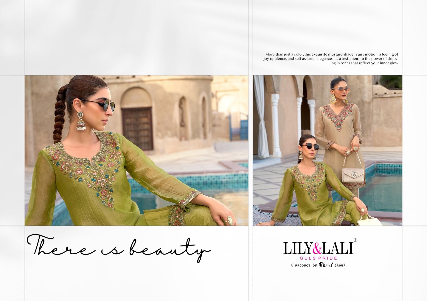 MULAQAT BY LILY & LALI SIMMER SILK FULL STITCH CLASSIC CO-ORD ONLINE 