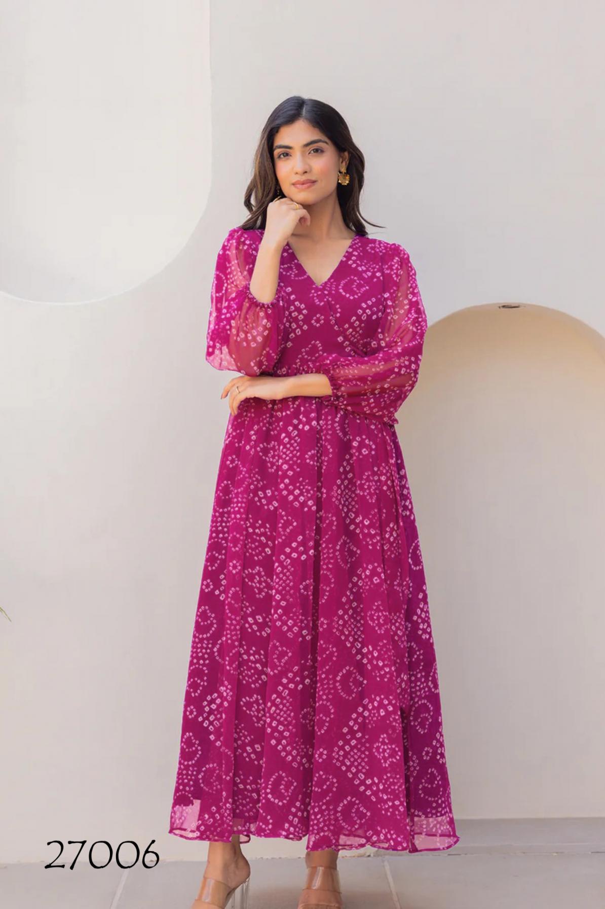 LUCAYA VOL 27 BEAUTIFUL LOOK FAUX GEORGETTE FULL STITCH BIG SIZE GOWN