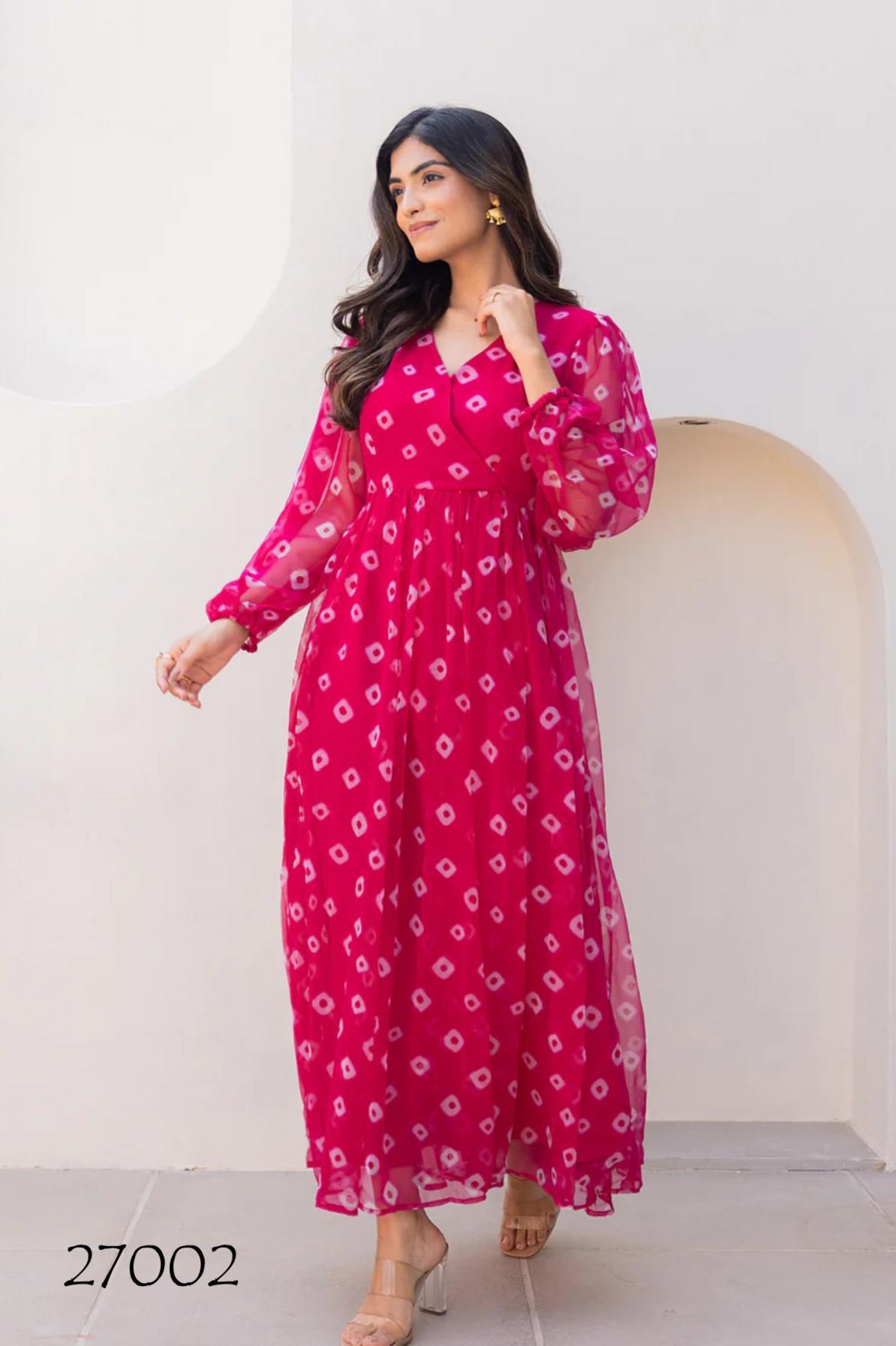 LUCAYA VOL 27 BEAUTIFUL LOOK FAUX GEORGETTE FULL STITCH BIG SIZE GOWN