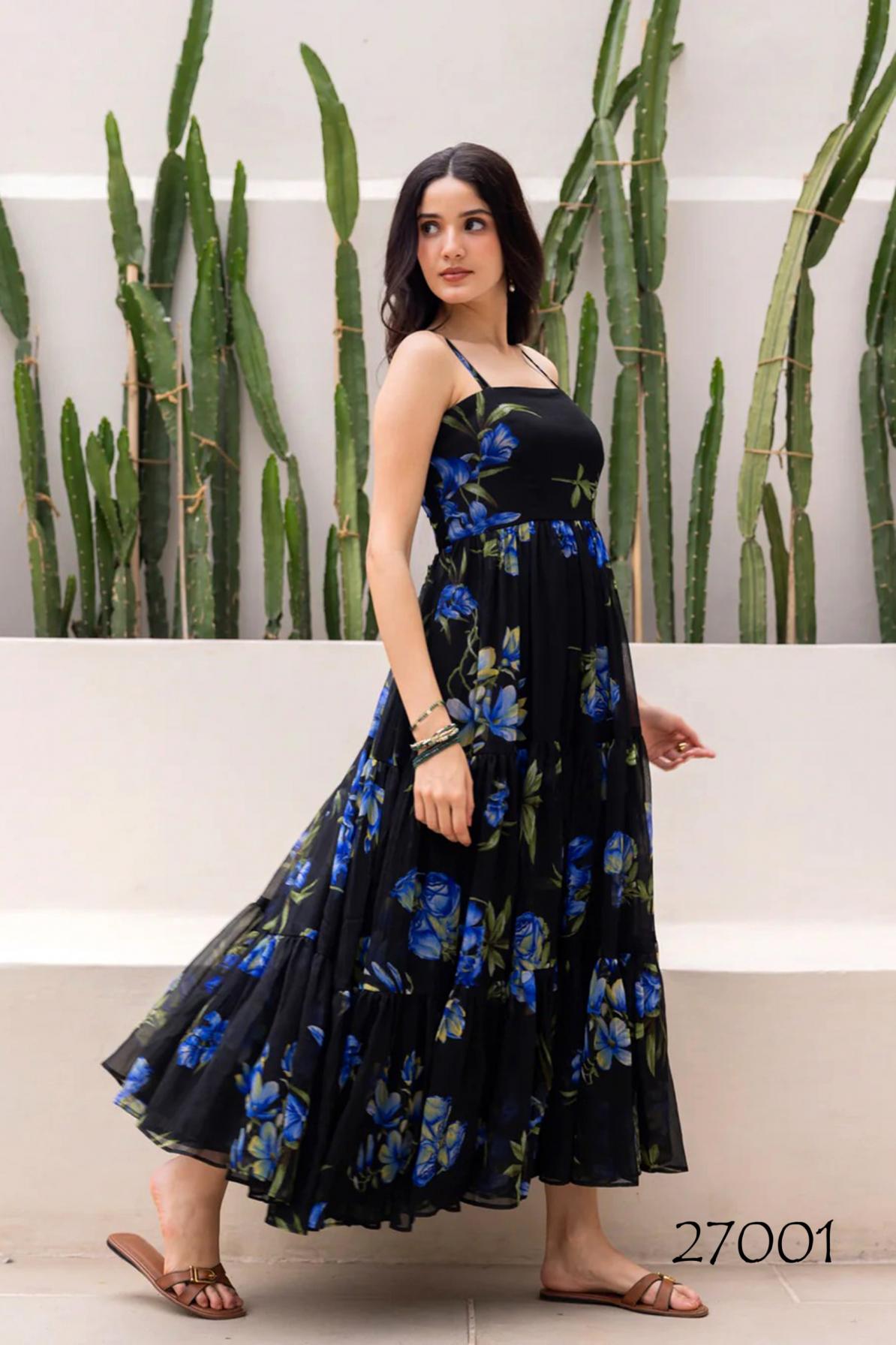 LUCAYA VOL 27 BEAUTIFUL LOOK FAUX GEORGETTE FULL STITCH BIG SIZE GOWN