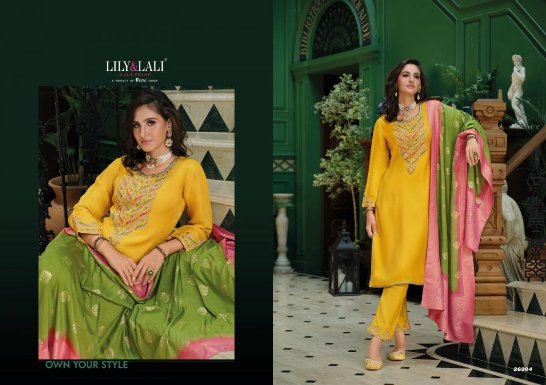 LILY & LALI MAHEK E VASTRA VISCOSE FULL STITCH CLASSIC 3PCS DRESS 