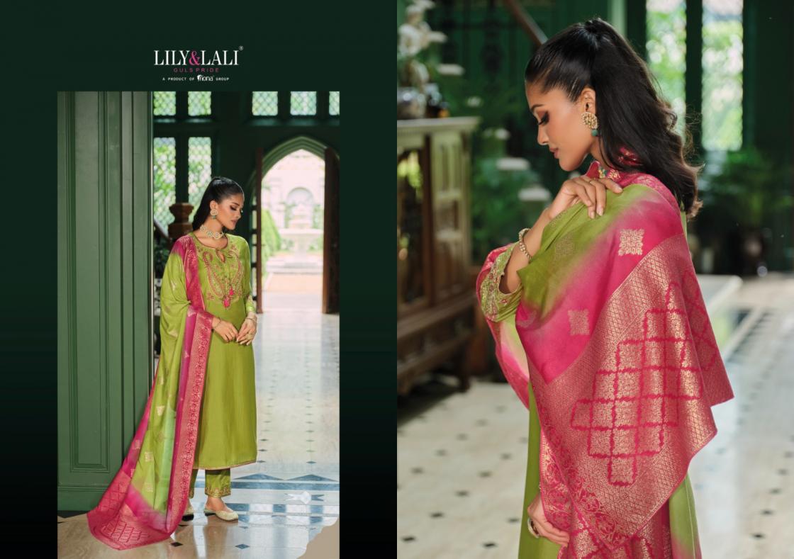 LILY & LALI MAHEK E VASTRA VISCOSE FULL STITCH CLASSIC 3PCS DRESS 