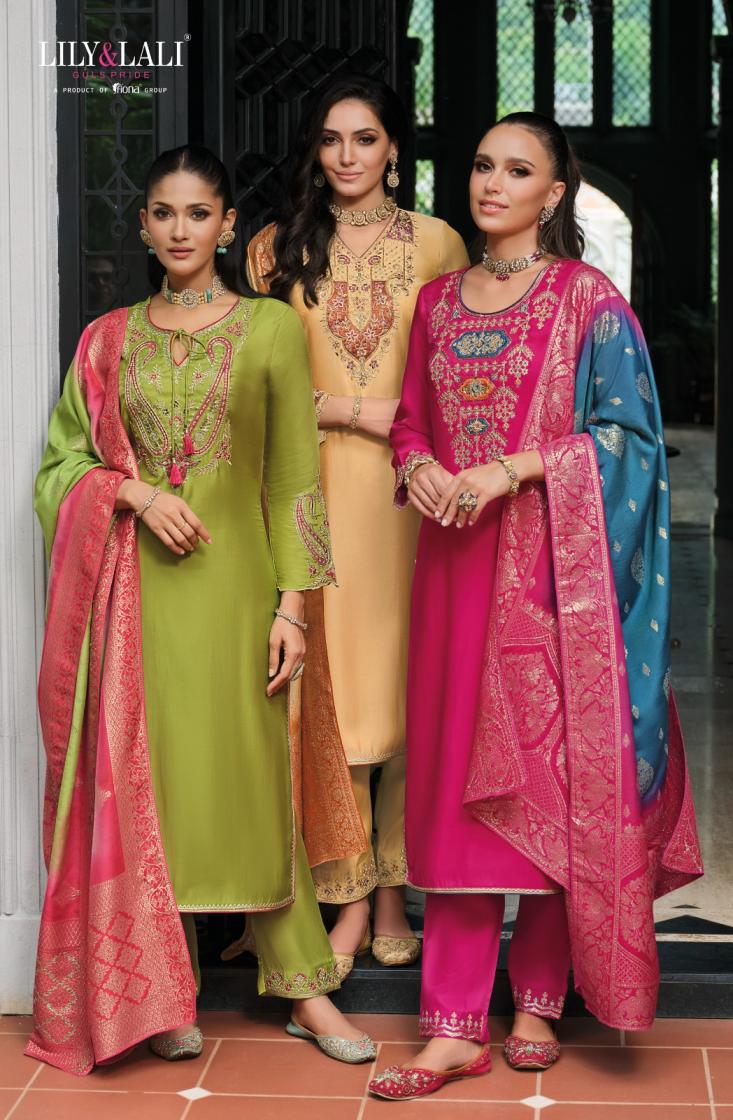 LILY & LALI MAHEK E VASTRA VISCOSE FULL STITCH CLASSIC 3PCS DRESS 