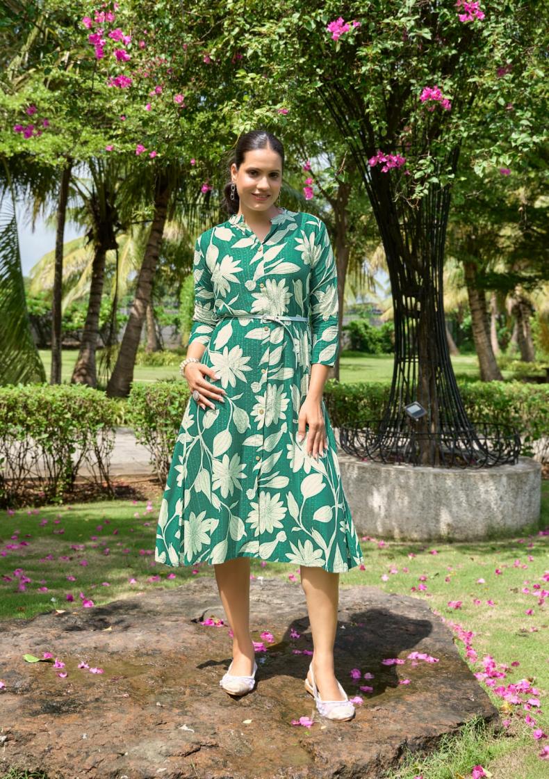 TIPS & TOPS MIMI VOL 4 RAYON STYLISH FULL STITCH A-LINE PLUS SIZE KURTI