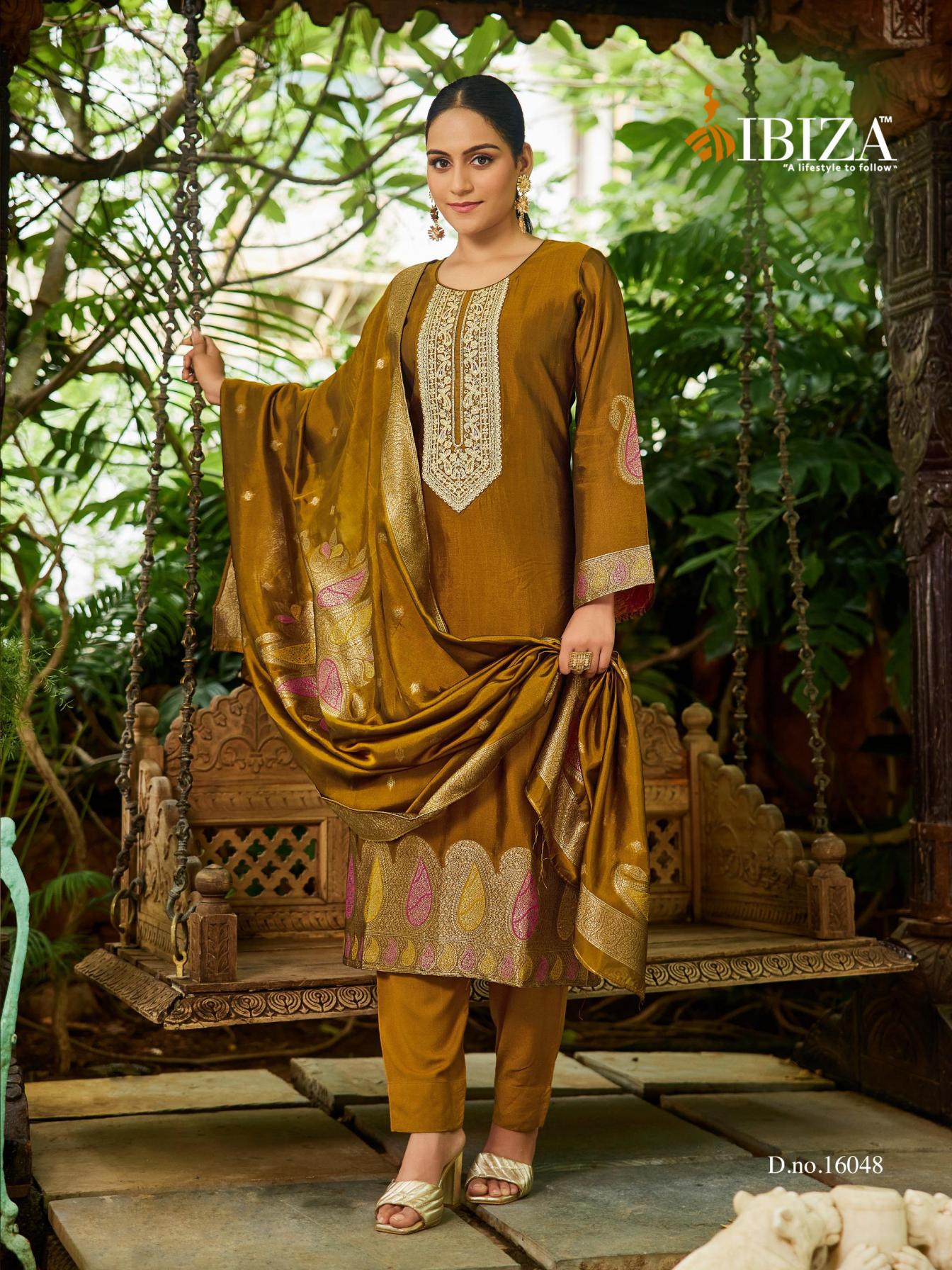 IBIZA NOVA UNIQUE BANGLORY SILK JACQUARD DRESS MATERIALS 