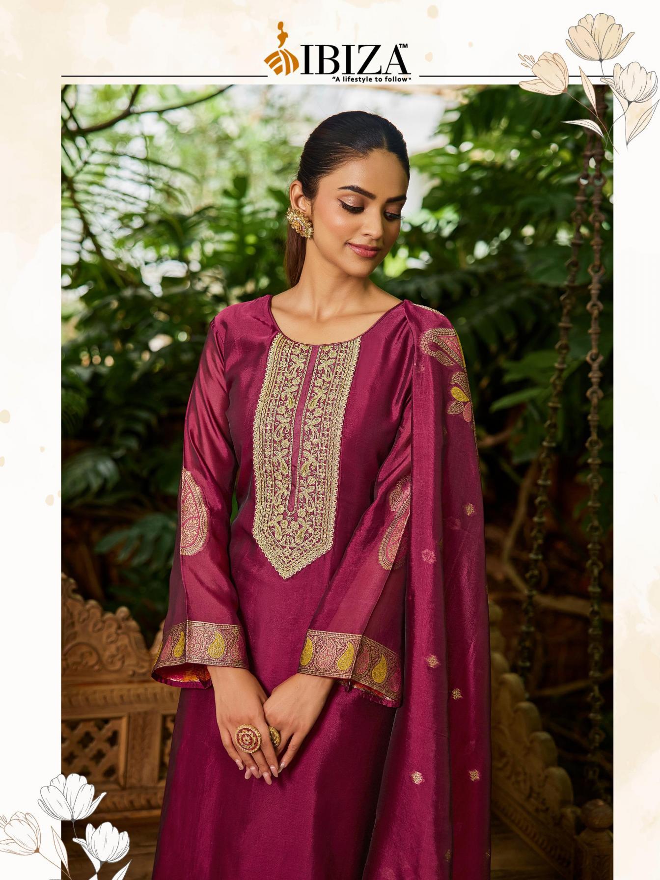 IBIZA NOVA UNIQUE BANGLORY SILK JACQUARD DRESS MATERIALS 