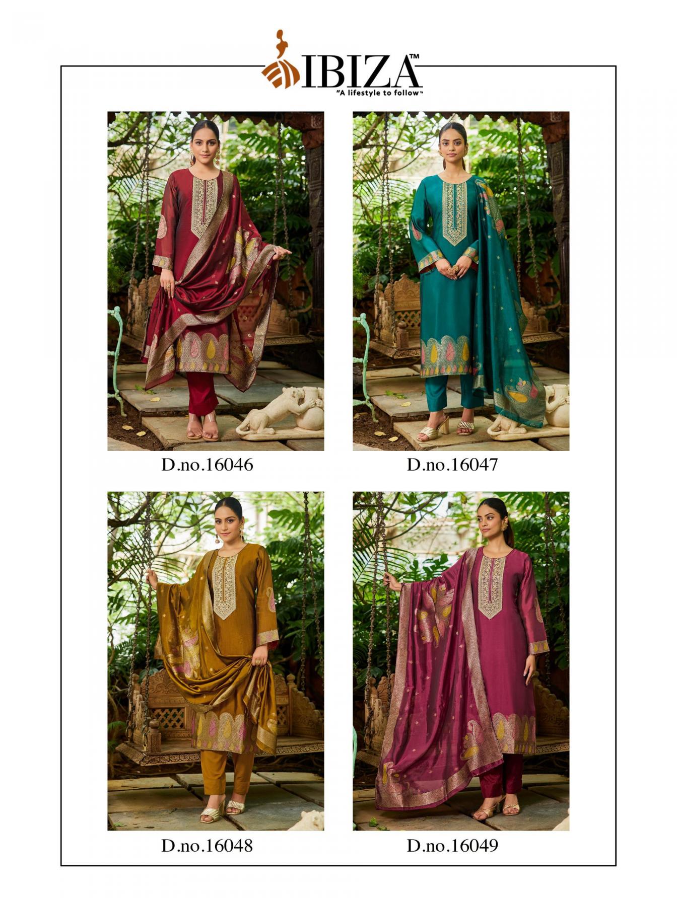 IBIZA NOVA UNIQUE BANGLORY SILK JACQUARD DRESS MATERIALS 