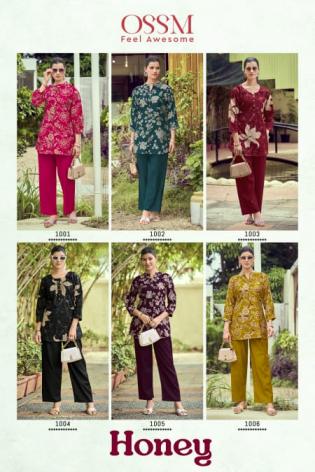 HONEY BY OSSM VETICAN CLASSIC LOOK FULL STITCH CO-ORD SETS 
