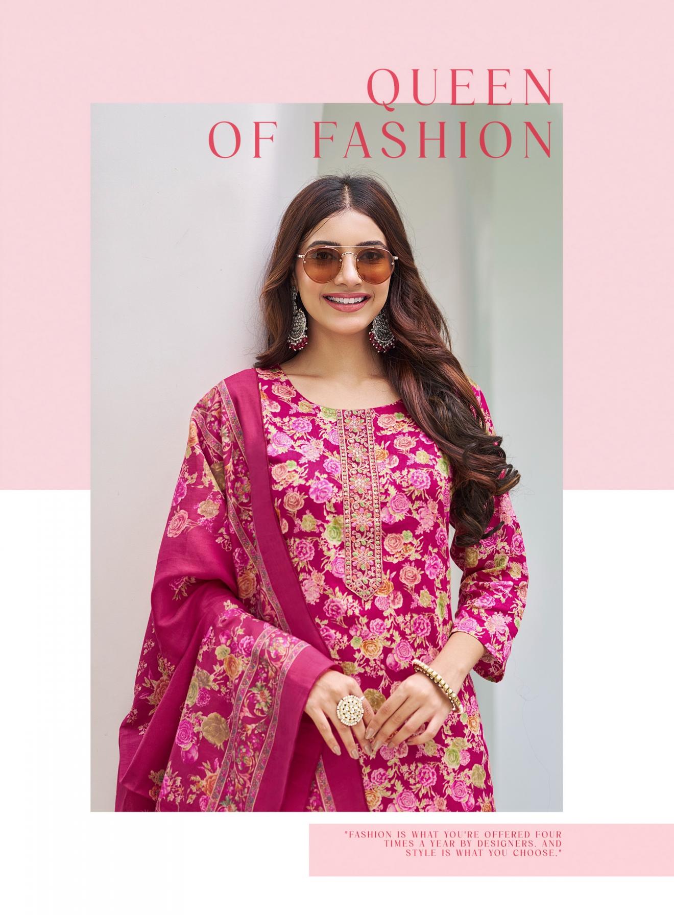 RADHIKA LIFESTYLE PARKER VOL 1 JAM SATIN READYMADE UNIQUE BIG SIZE 3PCS DRESS 