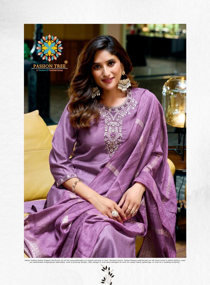 MALVIKA VOL 2 BY PASSION TREE VERTICAN READYMADE UNIQUE BIG SIZE 3PCS DRESS