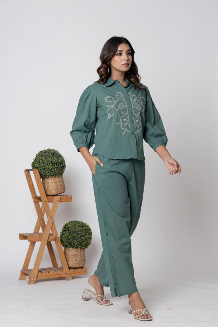 PATTERN CORD SETS FULL STITCH BEST 2PCS CLASSY COMBO OUTFIT FOR GIRLS 