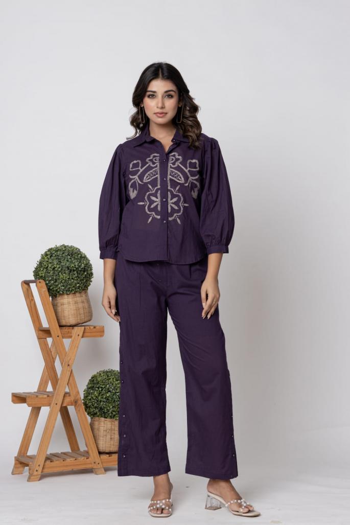 PATTERN CORD SETS FULL STITCH BEST 2PCS CLASSY COMBO OUTFIT FOR GIRLS 