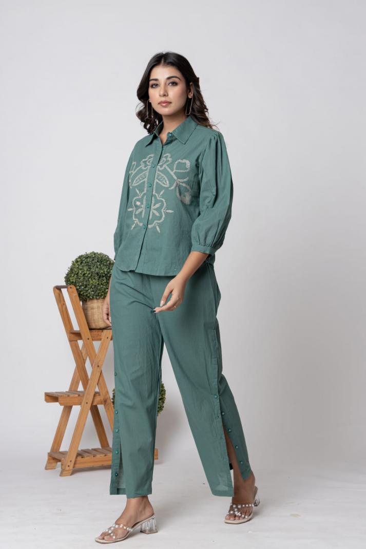 PATTERN CORD SETS FULL STITCH BEST 2PCS CLASSY COMBO OUTFIT FOR GIRLS 