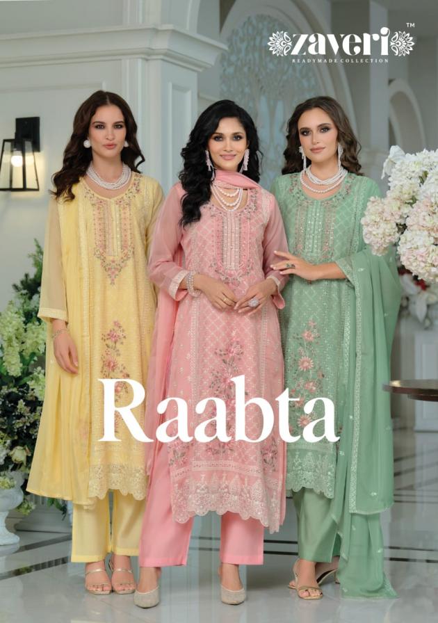 ZAVERI RAABTA ORGANZA FULLY STITCH STYLISH SUIT FOR WOMENS 