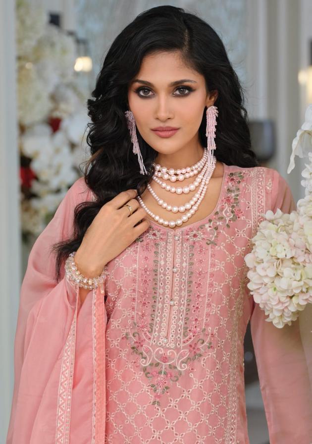 ZAVERI RAABTA ORGANZA FULLY STITCH STYLISH SUIT FOR WOMENS 