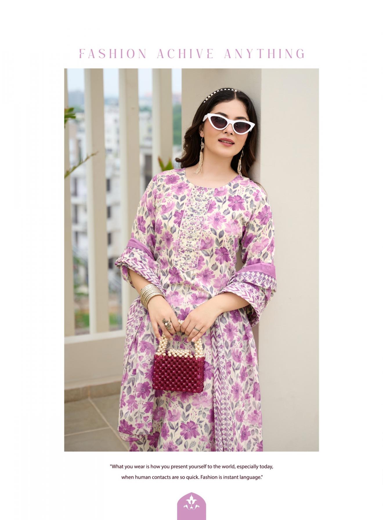 COTTON FAB VOL 6 BY RADHIKA LIFESTYLE COTTON READYMADE PLUS SIZE 3PCS DRESS