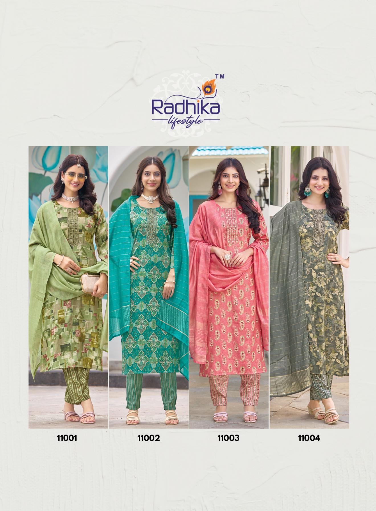 SEERAT VOL 11 BY RADHIKA LIFESTYLE RAYON CAPSULE PLUS SIZE FULL STITCH 3PCS DRESS