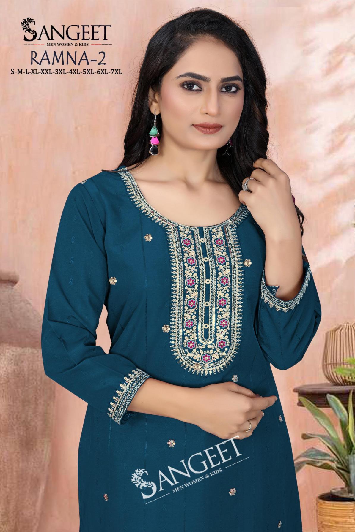 RAMNA VOL 2 RAYON STYLISH LOOK FULLY STITCH SHORT KURTIS  