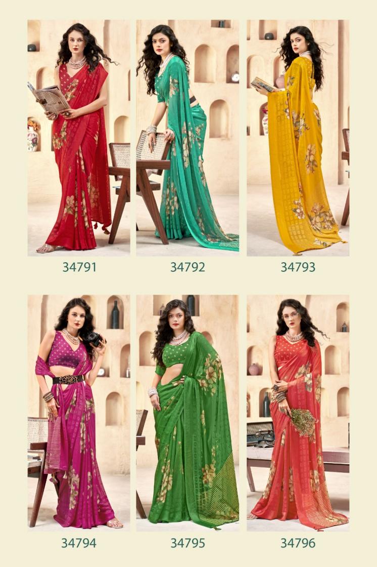 VALLABHI PRINTS RATNAVALI VOL 4  FLORAL PRINT SAREES CATALOG