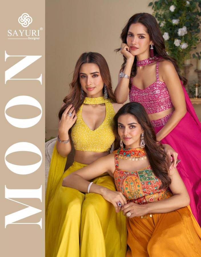 MOON BY SAYURI BOLD COLOR READYMADE 3PCS SET PARTY WEAR COLLCETION