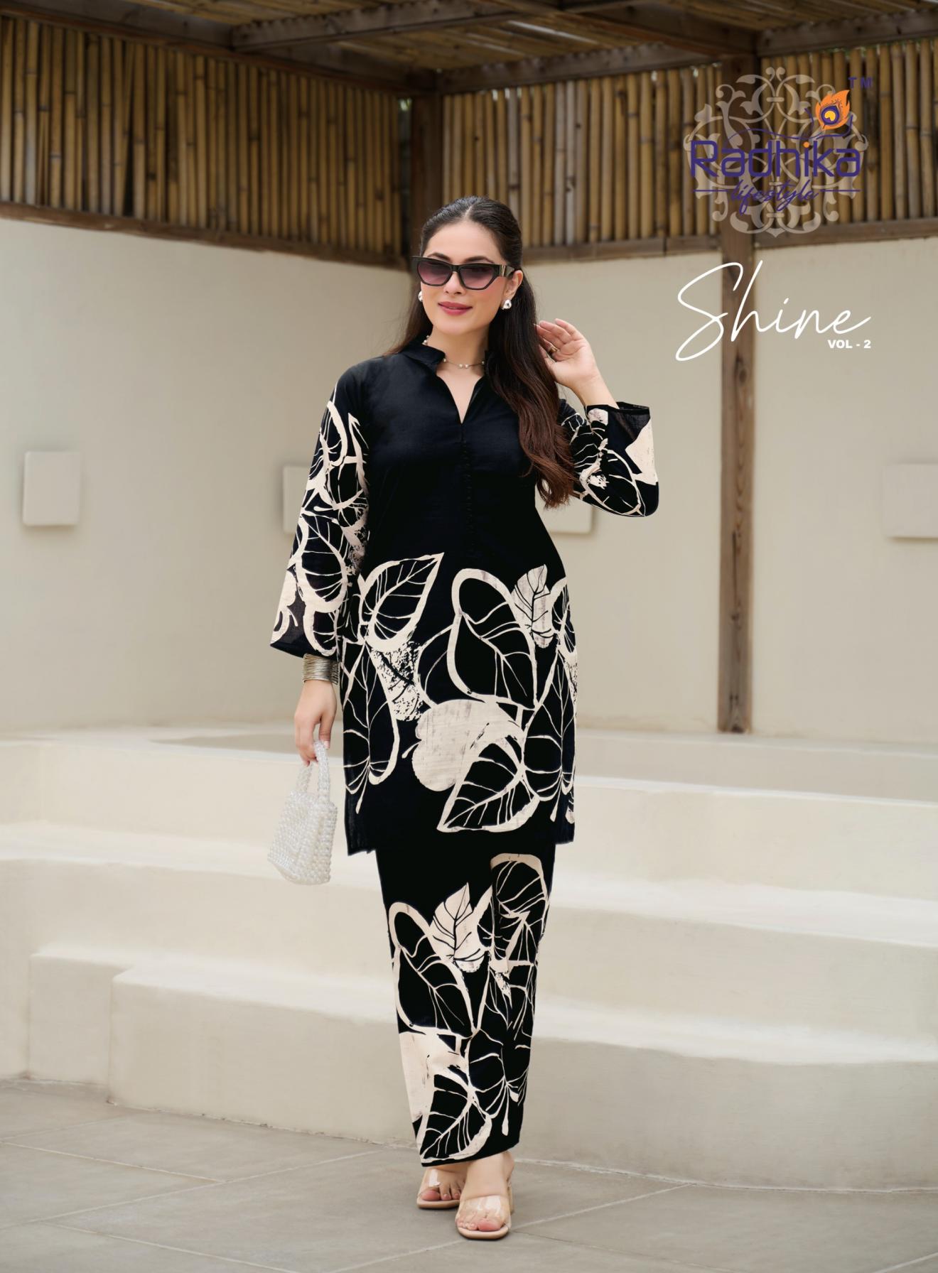 RADHIKA LIFESTYLE SHINE VOL 2 PURE COTTON FULLSTITCH COORD SET 