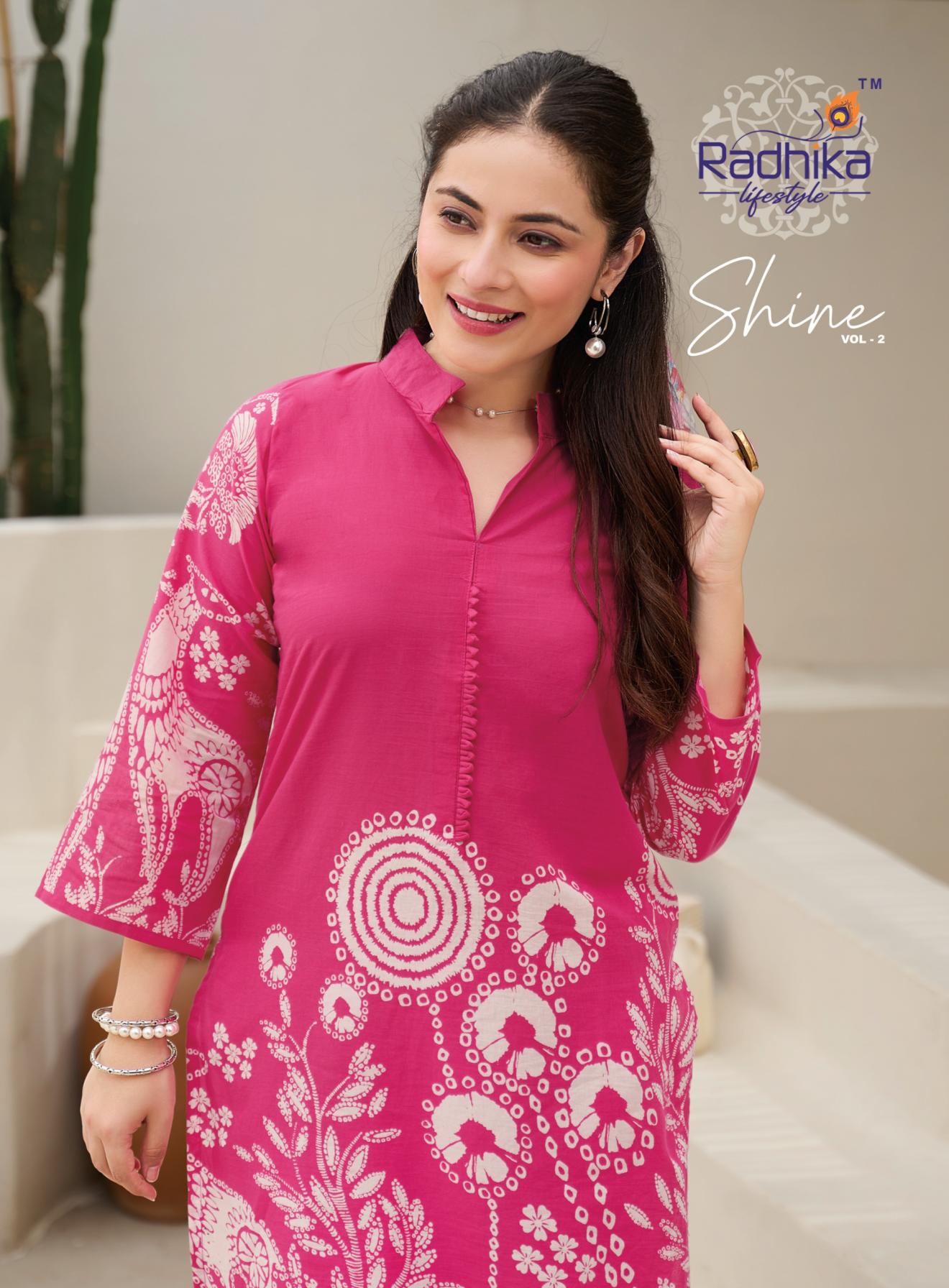 RADHIKA LIFESTYLE SHINE VOL 2 PURE COTTON FULLSTITCH COORD SET 