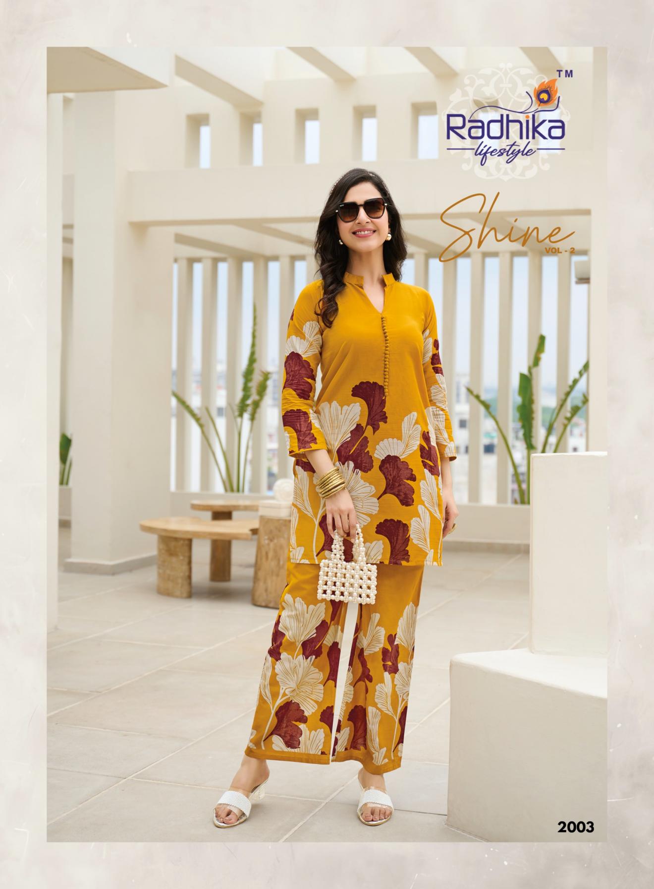 RADHIKA LIFESTYLE SHINE VOL 2 PURE COTTON FULLSTITCH COORD SET 