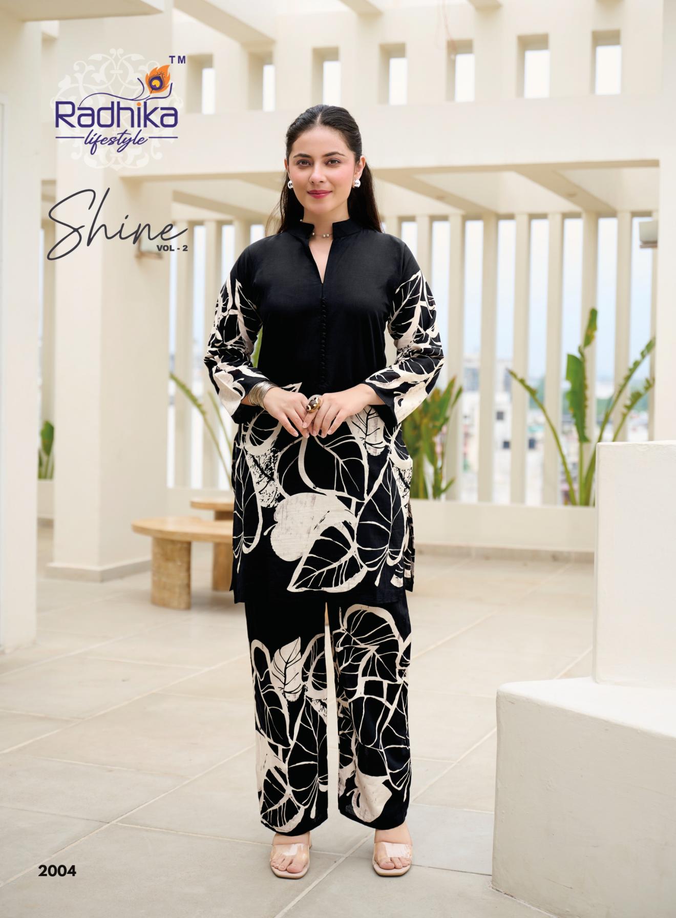 RADHIKA LIFESTYLE SHINE VOL 2 PURE COTTON FULLSTITCH COORD SET 