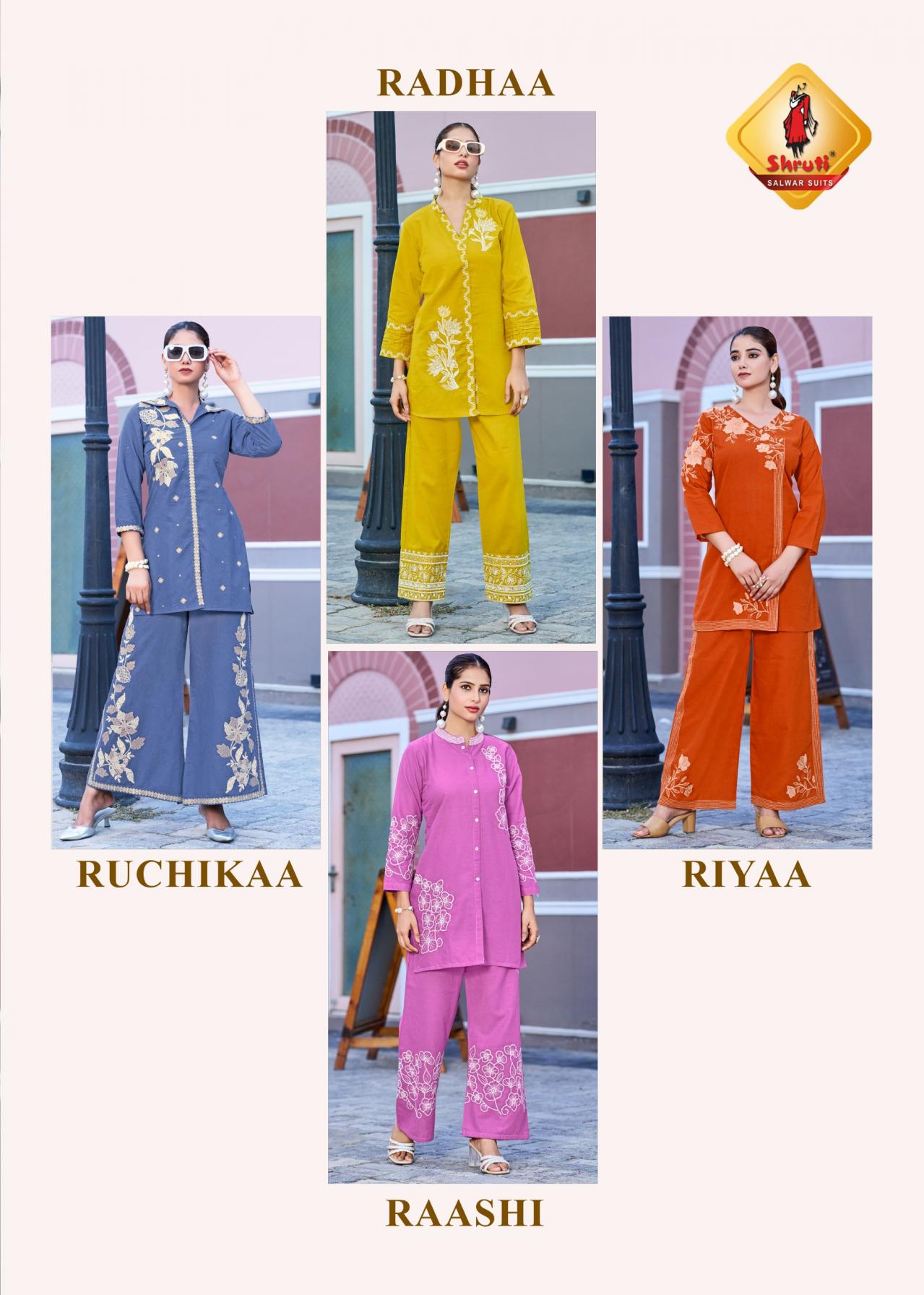 ONCE MORE VOL 7 BY SHRUTI SUIT COTTON VISCOSE FLEX FULL STITCH PLUS SIZE CO-ORD SET 