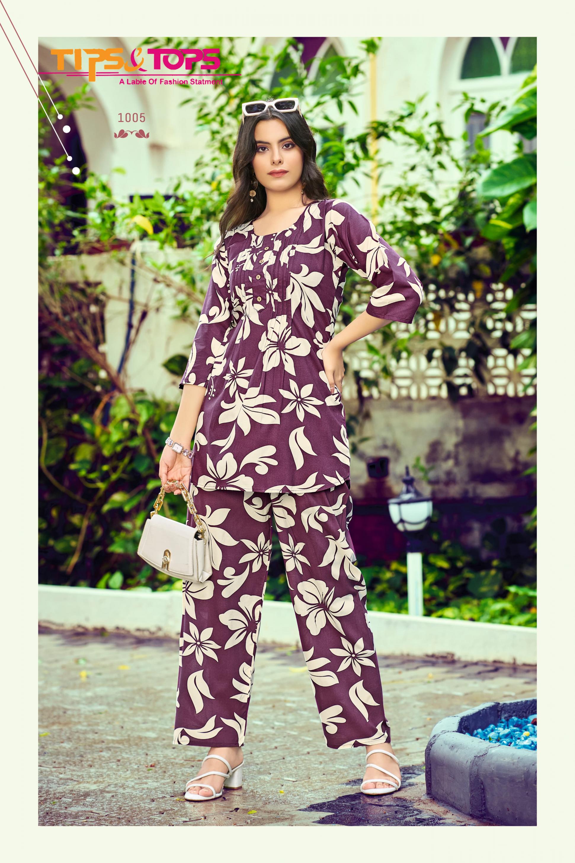 VIONA VOL 3 BY TIPS & TOPS READYMADE STYLISH RAYON CO-ORD FOR GIRLS  