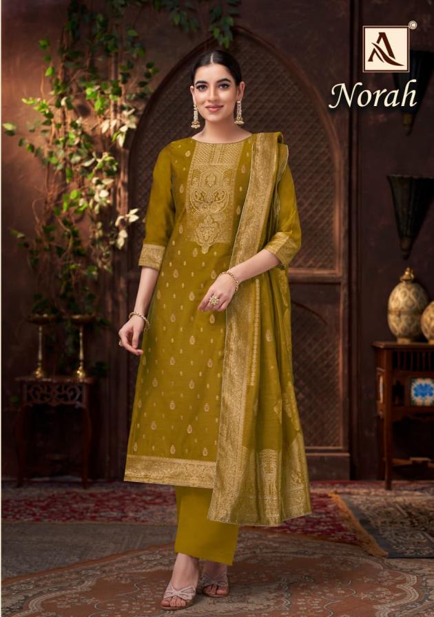 NORAH BY ALOK JACQUARD STYLISH FULL STITCH PLUS SIZE PAKISTANI DRESS