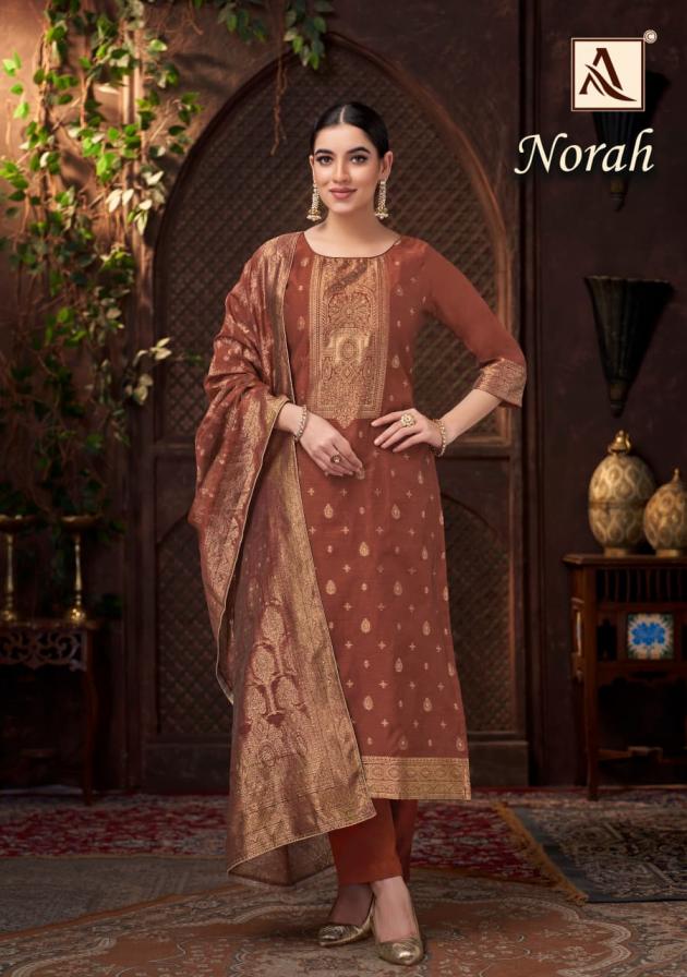 NORAH BY ALOK JACQUARD STYLISH FULL STITCH PLUS SIZE PAKISTANI DRESS