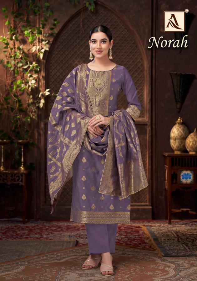 NORAH BY ALOK JACQUARD STYLISH FULL STITCH PLUS SIZE PAKISTANI DRESS