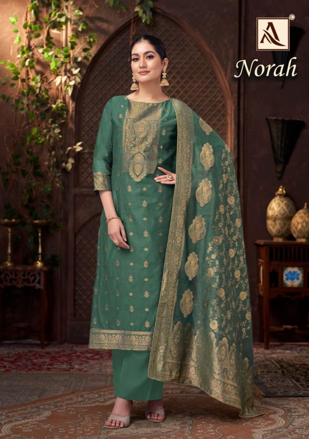 NORAH BY ALOK JACQUARD STYLISH FULL STITCH PLUS SIZE PAKISTANI DRESS