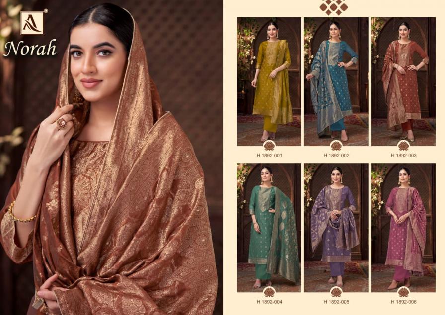 NORAH BY ALOK JACQUARD STYLISH FULL STITCH PLUS SIZE PAKISTANI DRESS