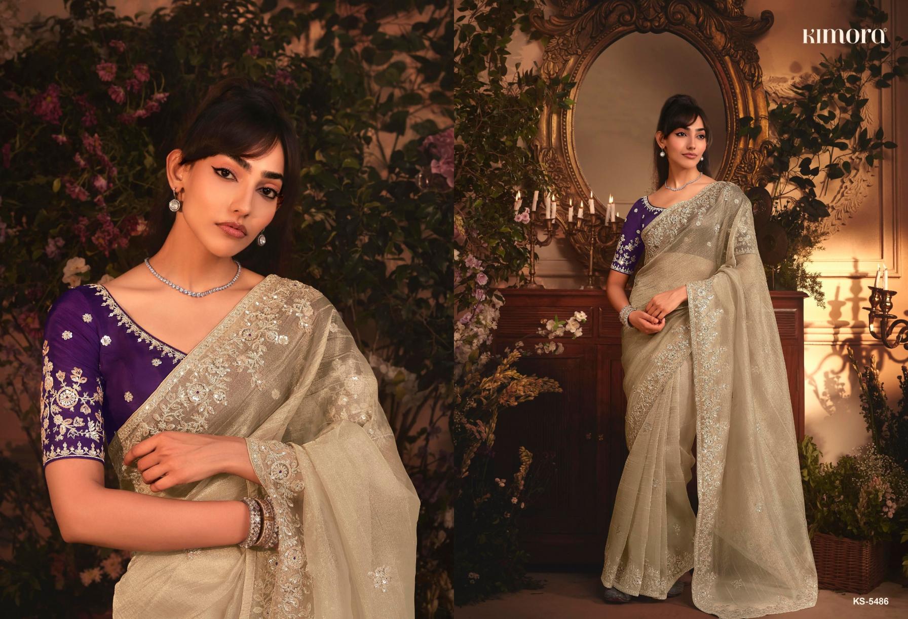 KIMORA CELEBRATION TISSUE ORGANZA OCCASION WEAR SAREE ONLINE 