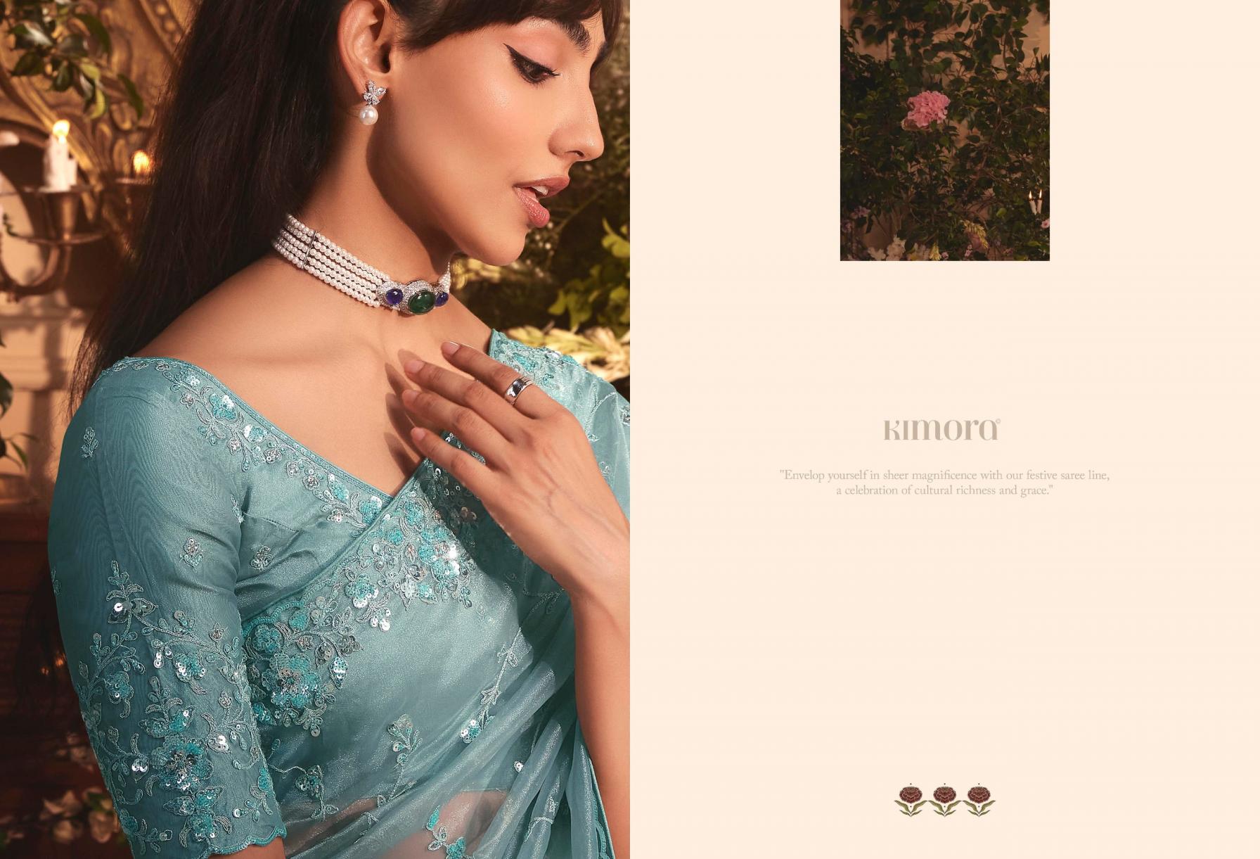 KIMORA CELEBRATION TISSUE ORGANZA OCCASION WEAR SAREE ONLINE 