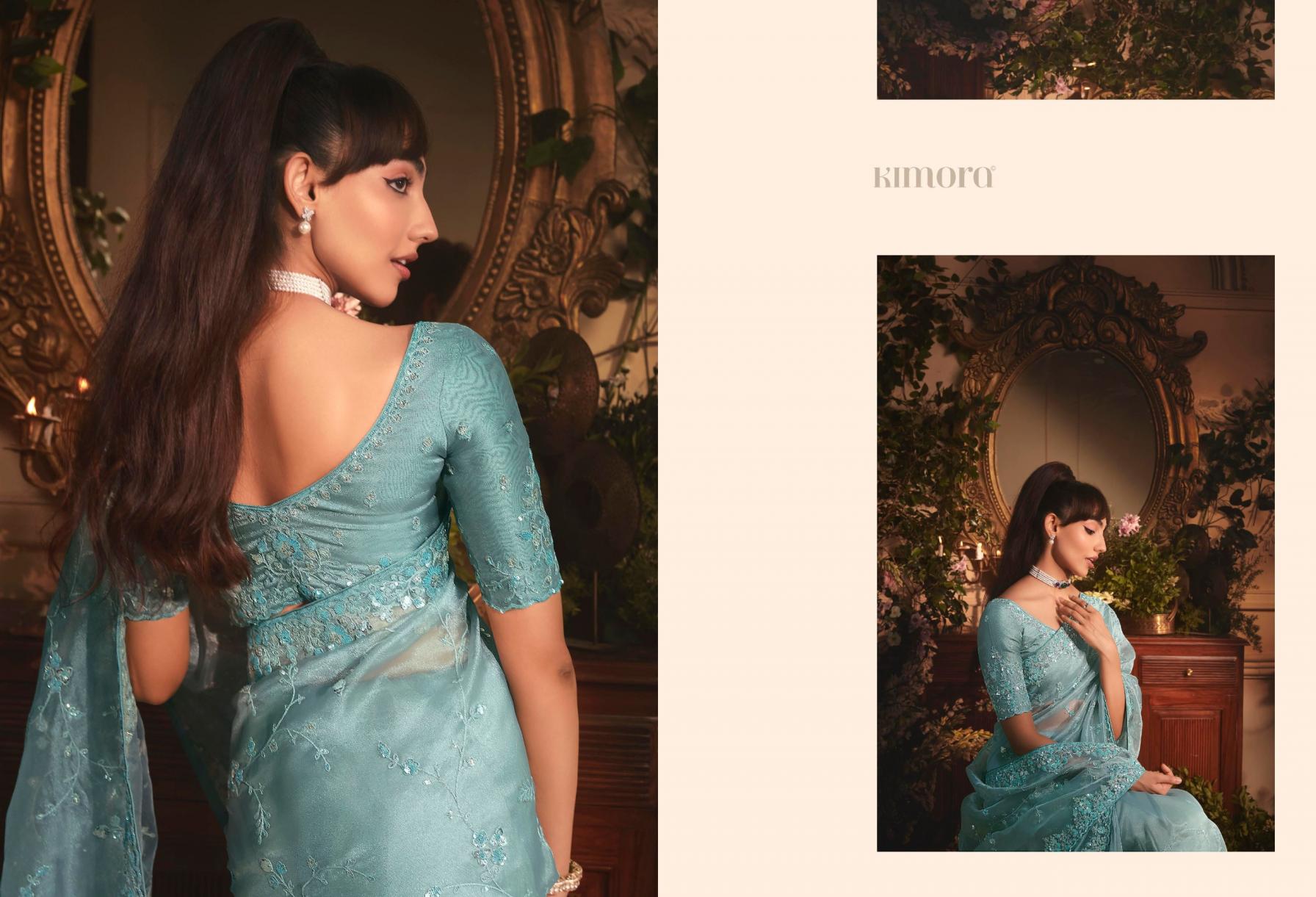 KIMORA CELEBRATION TISSUE ORGANZA OCCASION WEAR SAREE ONLINE 
