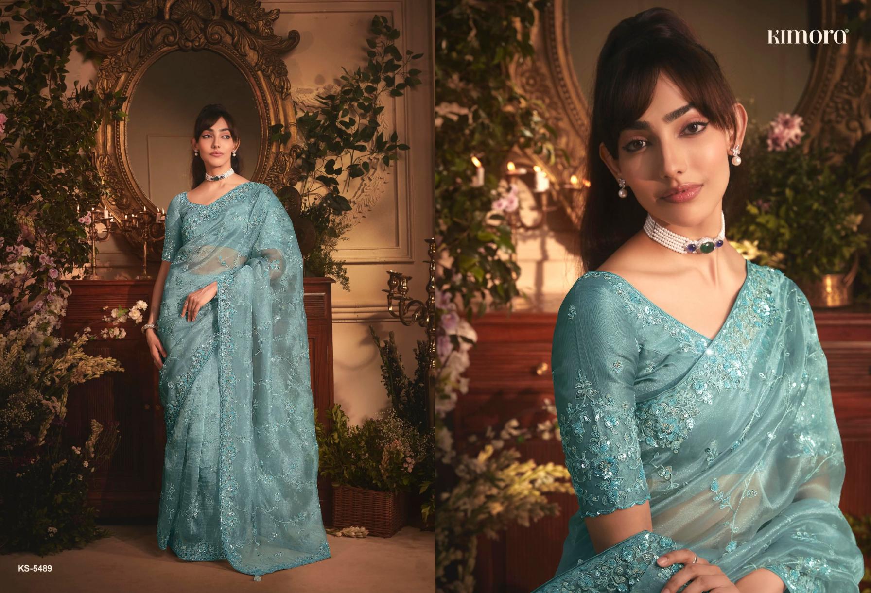 KIMORA CELEBRATION TISSUE ORGANZA OCCASION WEAR SAREE ONLINE 