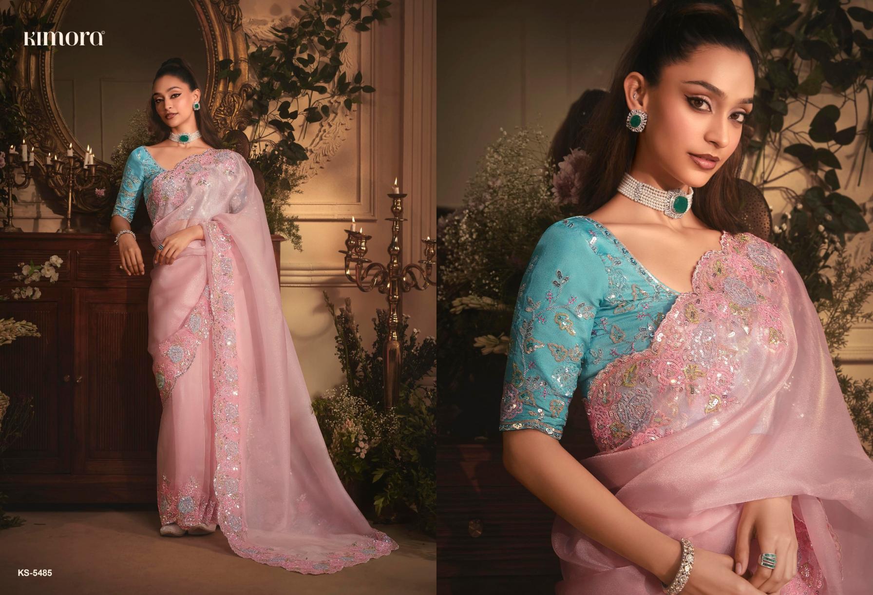 KIMORA CELEBRATION TISSUE ORGANZA OCCASION WEAR SAREE ONLINE 
