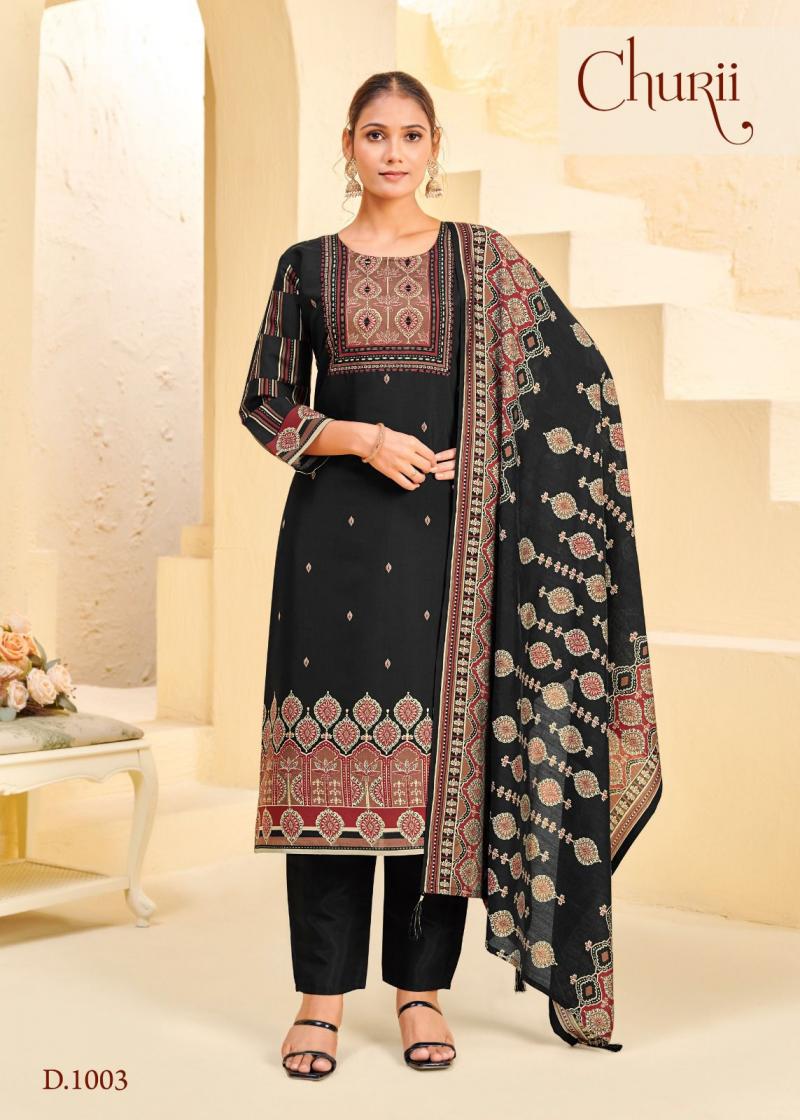 CORAL BELLS BY CHURII VISCOSE SILK FULL STITCH COMBO 3PCS DRESS