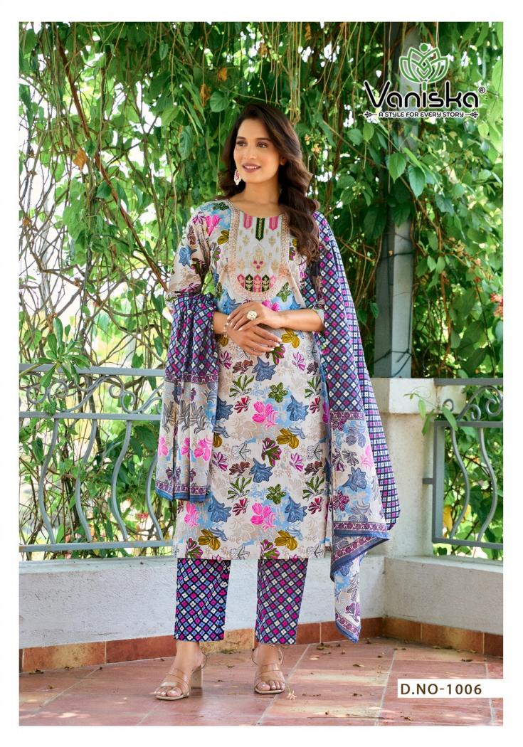 VANISKA COLOURPIX FASHION STORY VOL 1 VISCOSE MAL CHANDERI READYMADE PLUS SIZE DRESS