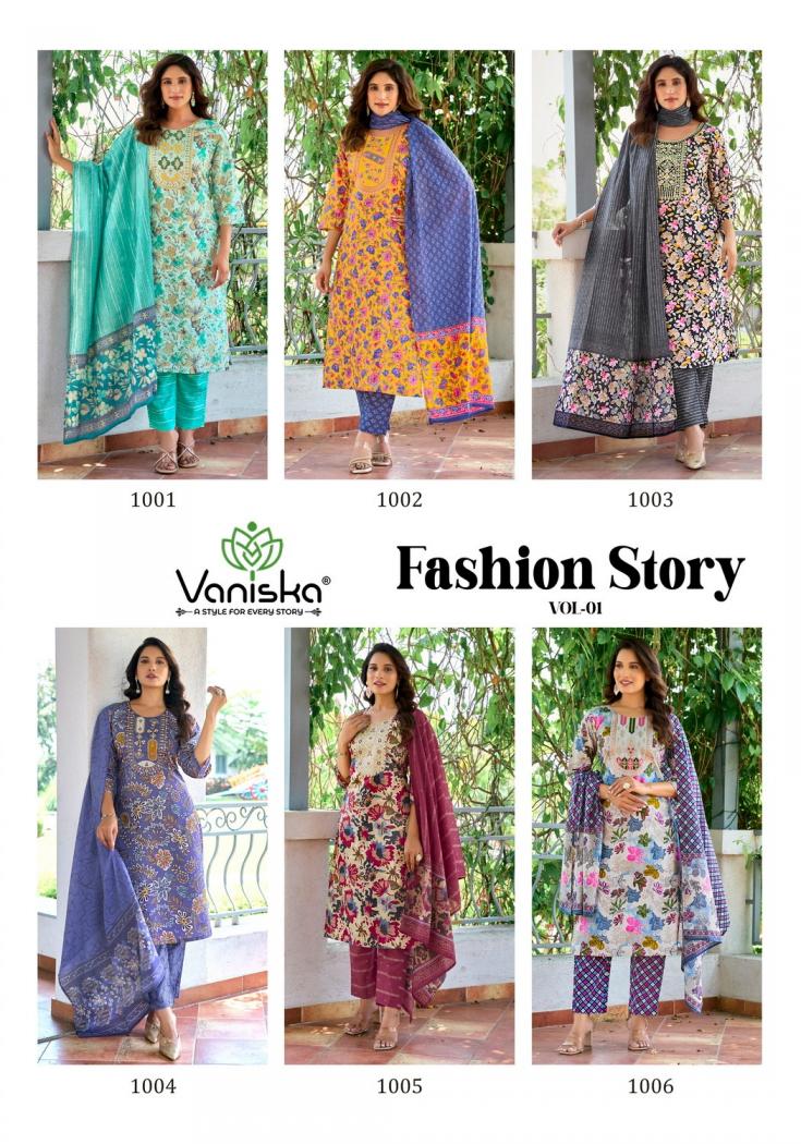 VANISKA COLOURPIX FASHION STORY VOL 1 VISCOSE MAL CHANDERI READYMADE PLUS SIZE DRESS