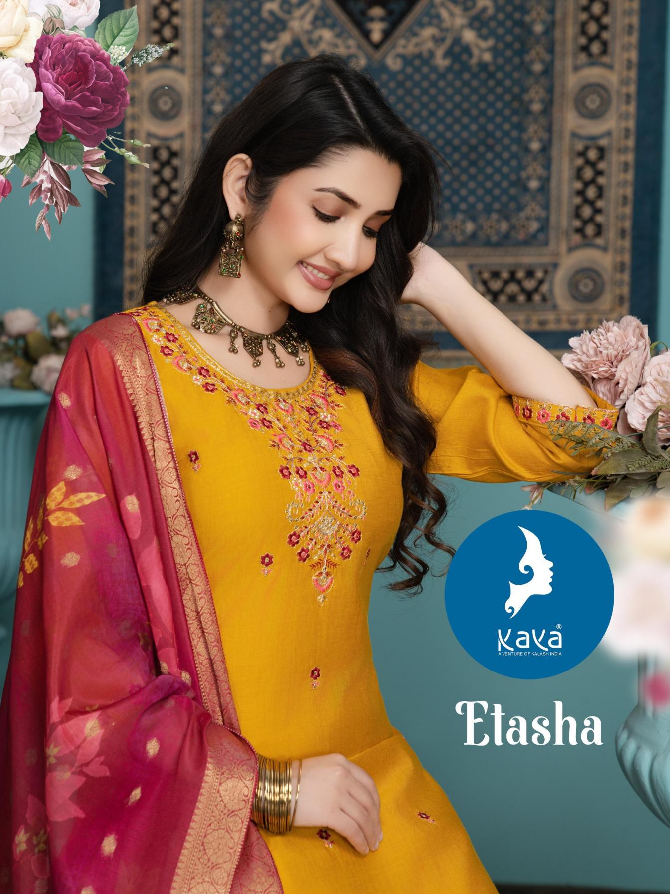 ETASHA BY KAYA VERTICAN FULL STITCH BIG SIZE LADIES SUITS 